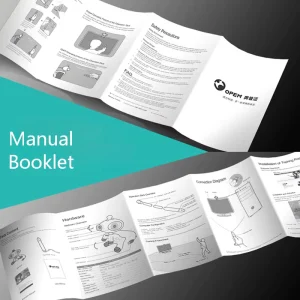 Custom Brochure Catalog Printing Product Instruction Booklet, Laminated Premium Paper, Stapled Binding for Business Use