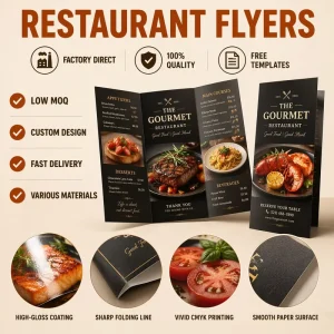 Custom Brochure Printing Flyer Pamphlet Business Leaflet Service A5 Courier Pamphlets Digital hang Tags Leaflets Printer Flyers