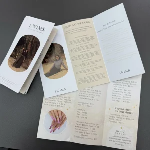 Custom Brochure Printing Flyer Pamphlet Leaflet Service A4 A5 A6 Fold Instructions Coated Paper