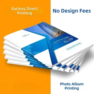 Custom Brochure Printing Service CMYK Full Color Hardcover Photo Album Custom Logo Company Catalog Laminated Booklet