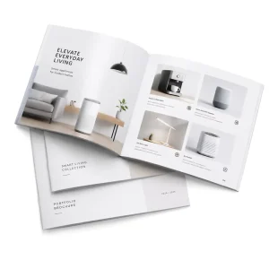 Custom Brochure Printing Service Full Color Softcover Digital Printing Catalog Booklet With UV Printing