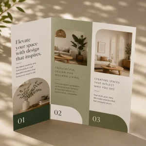 Custom Brochure Printing Service Luxury Foil Stamping Corporate Tri Fold Brochure Booklet For Exhibition Advertising