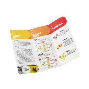 Custom Brochure Printing Unique Two Fold Design High-Quality Product Catalogs