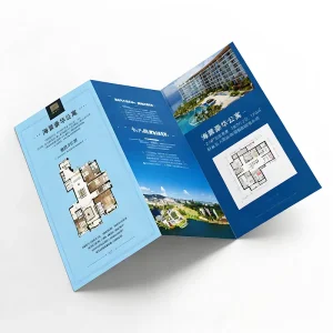 Custom Brochure Printing on Coated Paper Folded Leaflet Binding for Corporate Catalogs Instruction Manuals and Flyers