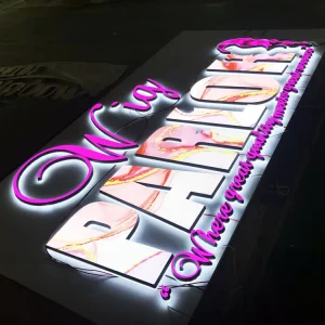 Custom Building Sign Board Design LED Letter Illuminated Frontlit Store Front Sign for Business Outdoor