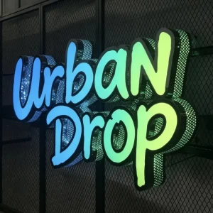Custom Building Sign Shop Name Board Acrylic & Stainless Steel LED 3D Light Letters with Side Illumination Led Letters Sign