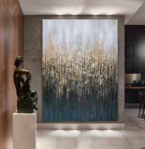 Custom Bulk Order Luxury Boutique Hotel Artwork High End International Chain Five Star Hotel Room Project Abstract Painting