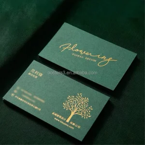 Custom Business Card Embossed Logo 300g 400g 600g Special Textured Paper UV Printed Business Name Thank You Card for Business