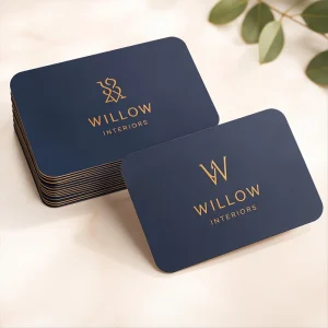 Custom Business Card Printing Luxury Paper With Gold Foil Embossed Logo