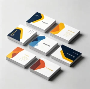 Custom Business Card Printing Service with Personalized Double-Sided Full Color Design for Professional Company Branding