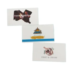 Custom Business Cards 300gsm/400gsm Coated Paper/Cardboard High Quality Screen Printing 5.4x9cm Custom Shapes Available