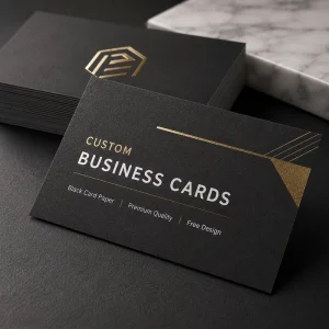 Custom Business Cards Multi Material Gold Foil Embossed for Company Logo Printing PVC Kraft Paper Transparent Any Size Design