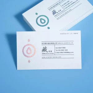 Custom Business Cards with Logos Printed Using Hot – Stamping Technique on High – End Premium Paper