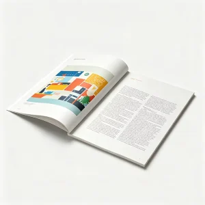 Custom Business Glossy Paper Brochures with Embossing and Silver Stamping Color Catalogs and Manuals Printing