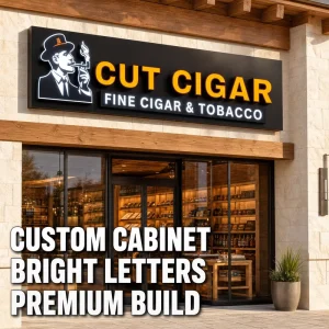 Custom Business Sign Outdoor Store Front Sign Cabinet with 3D LED Front Lit Channel Letters for Retail Shop Wall