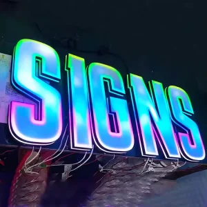 Custom Business Store Signs RGB Color Advertising 3D LED Channel Letters Illuminated Front Lighting Building Signage Outdoor