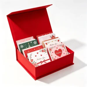 Custom Cardboard Packaging Box Recyclable Eco-Friendly Containers for Greeting Card Storage