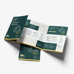 Custom Cardboard Printing Service A4 A5 A6 Mini Folded Trifold Embossed Brochure Leaflet Promotion Printable Flyers Booklet