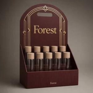 Custom Cardboard Tiered Retail Display Stand for Cosmetics and Perfumes