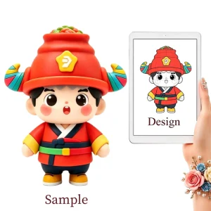 Custom Cartoon Figure Action Figure Design Regional Cultural Figurine PVC Resin Colleible Statue for Desktop Ornament