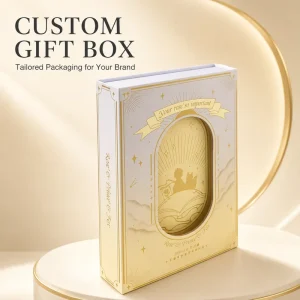 Custom Cartoon Magnetic Gift Box with Window Fairy Tale Style Rigid Paper Packaging for Creative Products and Retail Branding
