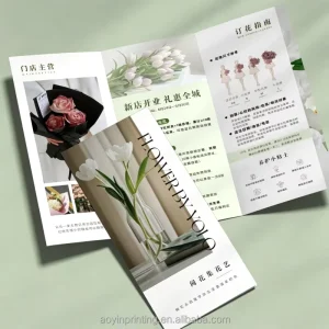 Custom Catalog Flyer Printing Service Tri Fold Flyers Folded Leaflets Brochures Poster Design