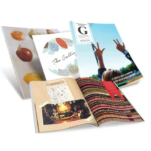 Custom Catalogue Brochure Booklet with CMYK Offset Printing and Cardboard Cover