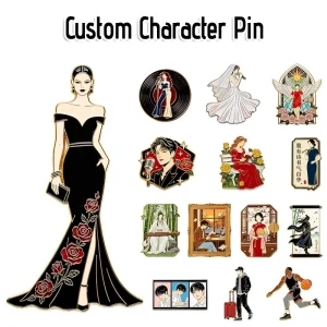 Custom Celebrity Support Enamel Pin Badge Promos Fashion Portrait Illustration Brooch Gift Concert Souvenirs Real Source Factory