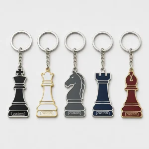 Custom Chess Piece Keychains Chess Figure Key Chains Board Game Design Chess Club Souvenir Keyring