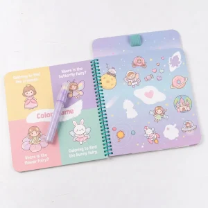 Custom Children’s Multiple Theme Magical Puzzle Water Painting Book Reusable Doodle Clean Water Drawing Book