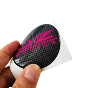 Custom Clear 3D Epoxy Resin Dome Logo Sticker, Polyurethane Adhesive
