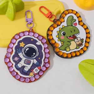 Custom Clear Acrylic Keychain Double Layer Lamination Waterproof Seal Strong Metal Hardware Custom Illustration Keychain