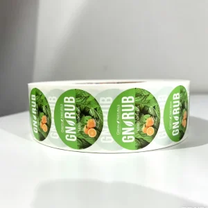 Custom Clearly Printed Logo Round Label Sticker Rolls with Cmyk & Pantone Offset Printing for Product Decoration