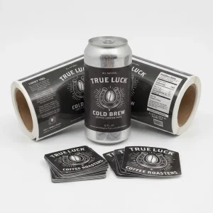 Custom Coffee Labels and Stickers for Coffee Bags Cold Brew Bottles Cafe Packaging and Retail Shelves