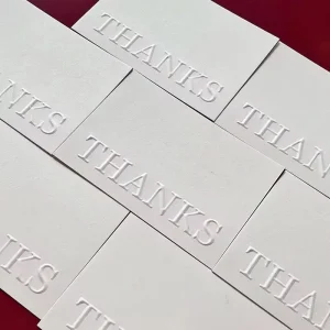 Custom Color Printed Offset Paper Cardboard Art Duplex Board Embossed Thank You Cards Birthday Greeting Cards Custom Size Shape