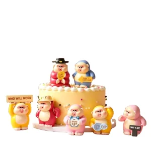 Custom Colorful Hand-Painted Monkey Resin Blind Box Toy Home Decor ISO Certified Factory