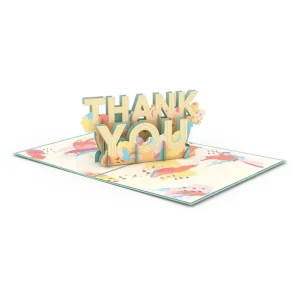 Custom Colorful Printing Eco-Friendly Laser Cut Romance Style Greeting Card Business Pop 3d Card Thank You