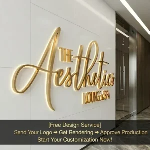 Custom Company logo Business Signs Led Salon Sign Office Illuminated Sign Company logo Led Signs for Business Outdoor