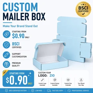 Custom Corrugated Mailer Box Paper Shipping Packaging Box for Apparel Gifts Cosmetics and E commerce Packaging