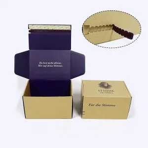 Custom Corrugated Packaging Cosmetics Cardboard Zipper Shipping Paper Box with Logo Printing