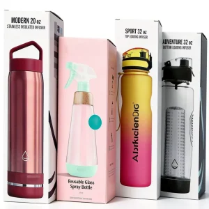 Custom Corrugated Paper Boxes Packaging Box for Thermos Glass Cup Water Bottle Custom Logo Shipping Box