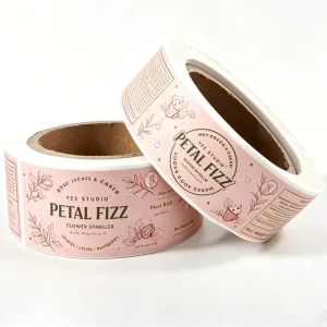 Custom Cosmetic Bottle Gold Foil Waterproof Label Sticker