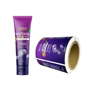 Custom Cosmetic Brand Business Logo Label Design Glossy Vinyl Sticker Printing Packaging Labels for Skincare Products