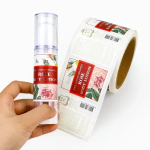 Custom Cosmetic Brand Logo Design Glossy Vinyl Sticker Labels for Skincare Products