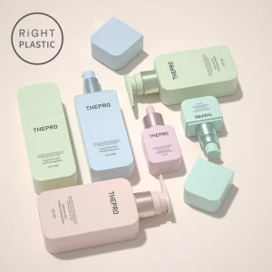 Custom Cosmetic Emulsion Gel Pump Plastic Empty Bottle Square Personal Care Packaging Conditioner