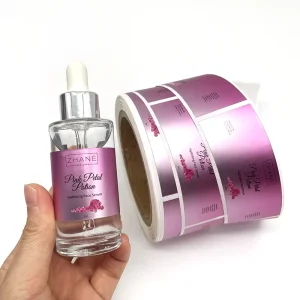 Custom Cosmetic Label Design Brand Logo Waterproof Vinyl Sticker Printing Packaging Labels for Skincare Products