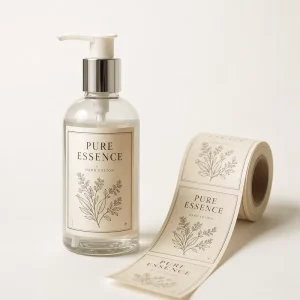 Custom Cosmetic Labels for Premium Beauty Packaging Self Adhesive Sticker Design for Skincare and Makeup Brands
