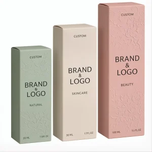 Custom Cosmetic Product Boxes Luxury Paper Packaging Box With Foil Stamping Embossing and Custom Design
