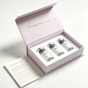 Custom Cosmetic Set Packaging Rigid Square Boxes Wedding Themed Gift Card Favor Postal Mailer Paperboard Boxes Custom Logo