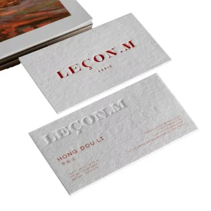 Custom Cotton Cardstock Business Cards with Intaglio Printing